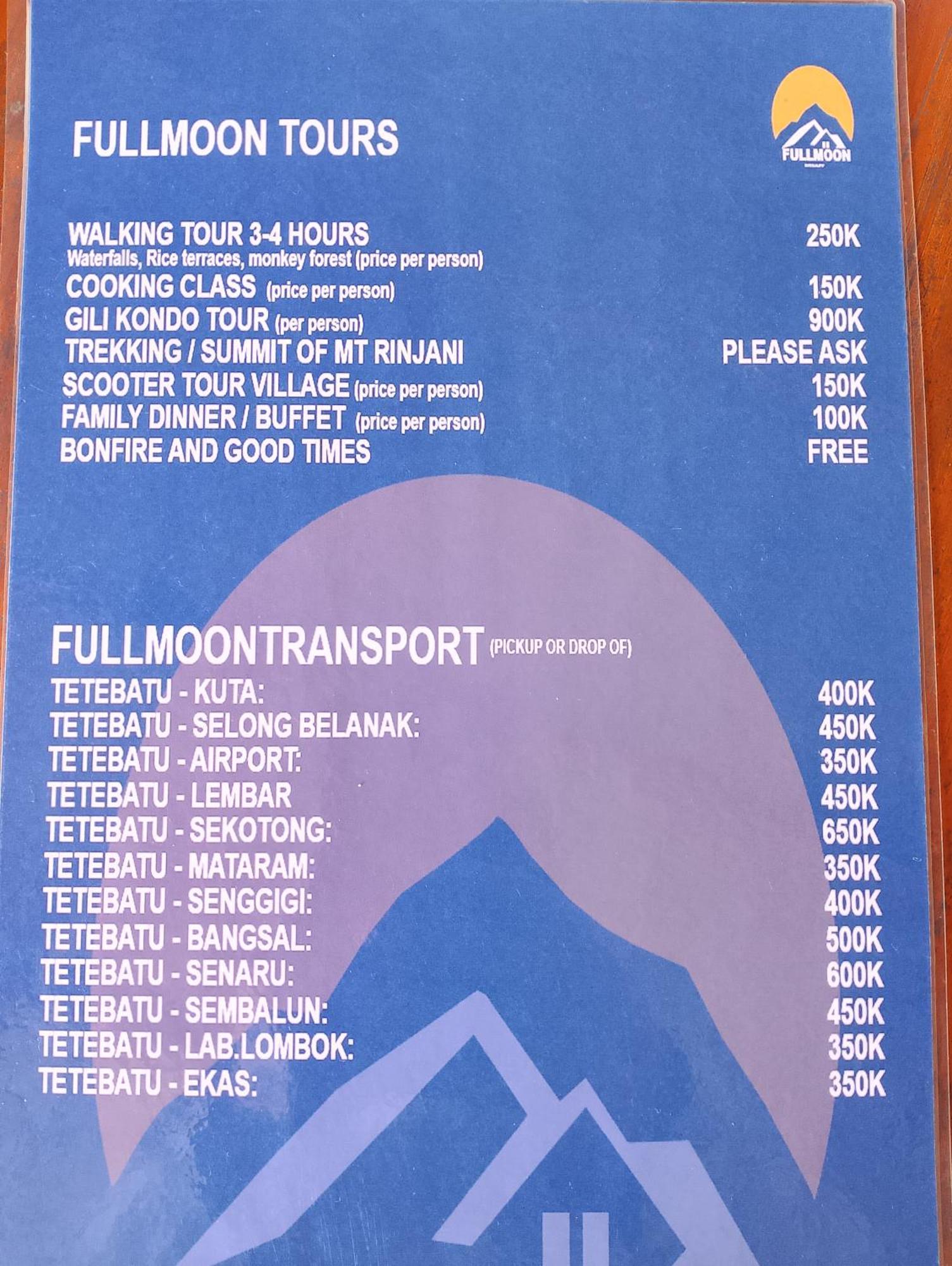 Tetebatu Fullmoon Hotel Exterior photo